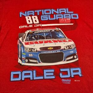 NASCAR Dale Earnhardt Jr T-Shirt Mens XL Red Good National Guard Hendrick #88